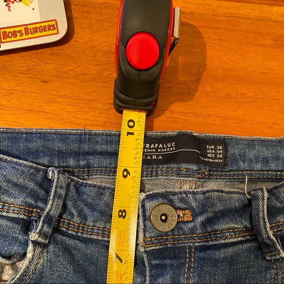 Zara Trafaluc Medium Wash Zipper Ankle Skinny Distressed Jeans - Picture 6 of 8